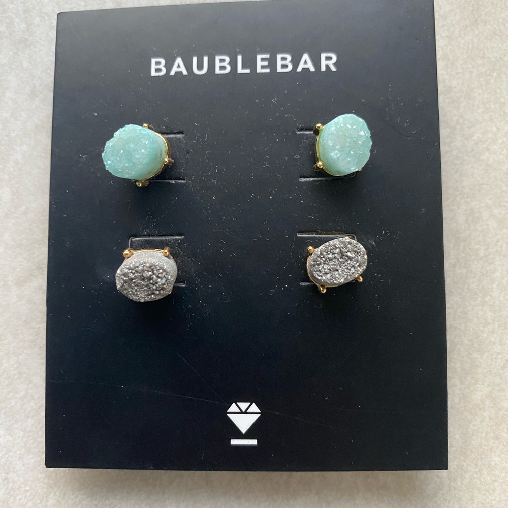 Baublebar druzy earring set. Unworn